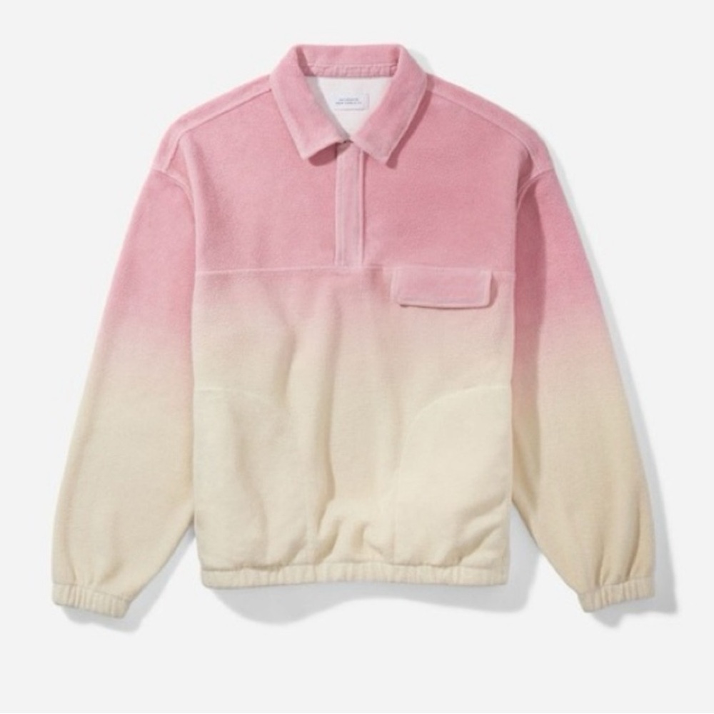 Saturday’s NYC Dip Dye Polar Fleece (pink to yellow gradient)